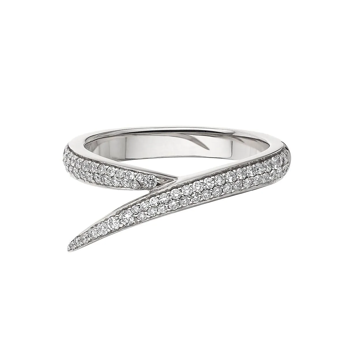 Interlocking Duo Ring - 18ct White Gold & Diamond