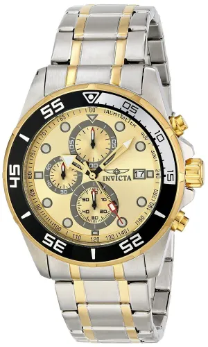 Invicta Specialty Chronograph Gold Dial Two-tone Men's Watch 17014