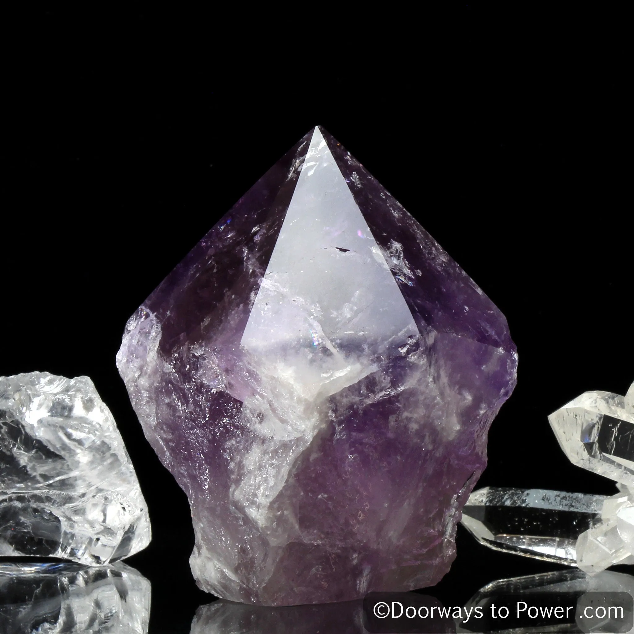 John of God Amethyst Generator Casa Crystal Point 'Violet Flame'