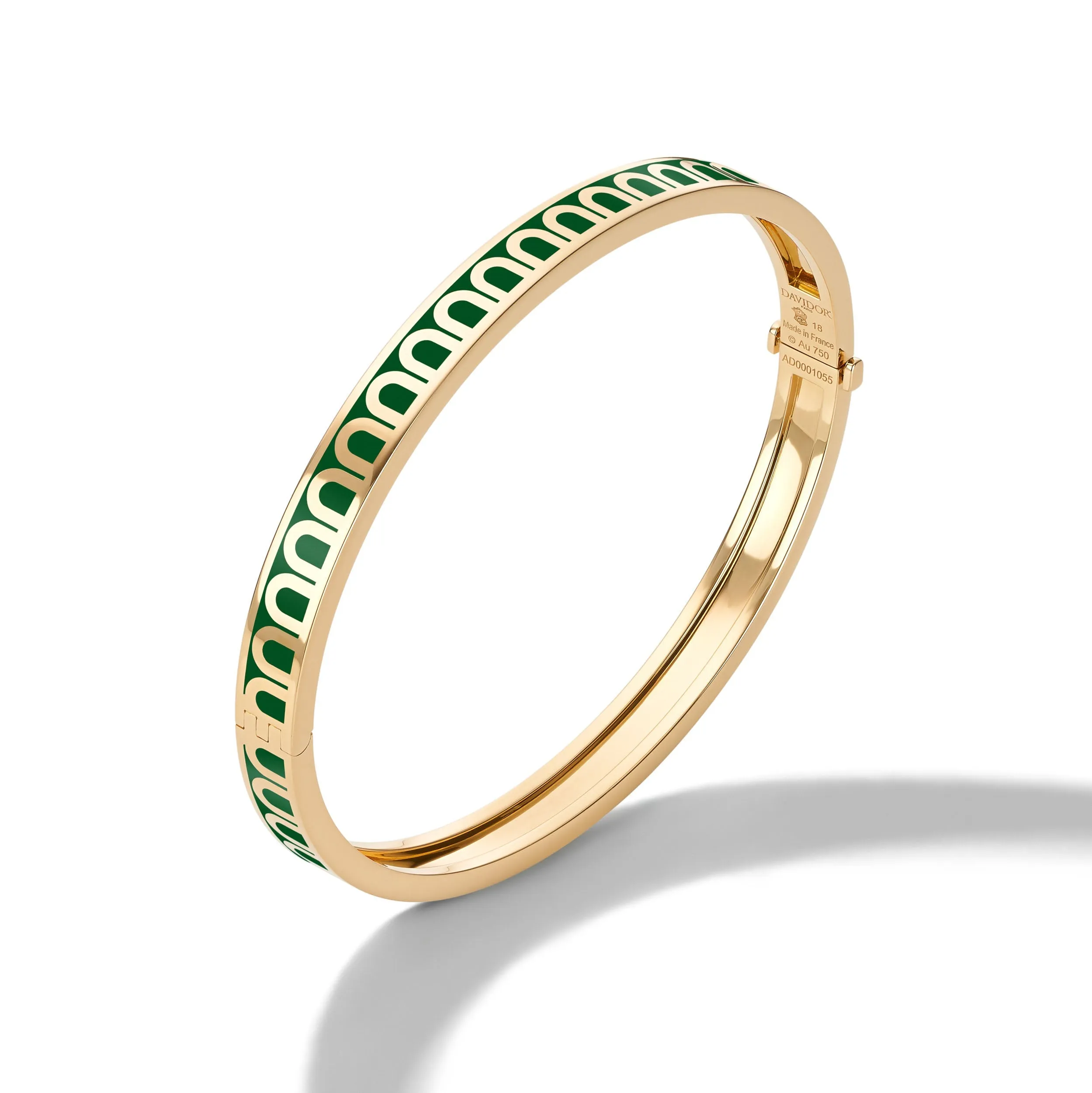 L'Arc de DAVIDOR Bangle PM, 18k Yellow Gold with Lacquered Ceramic