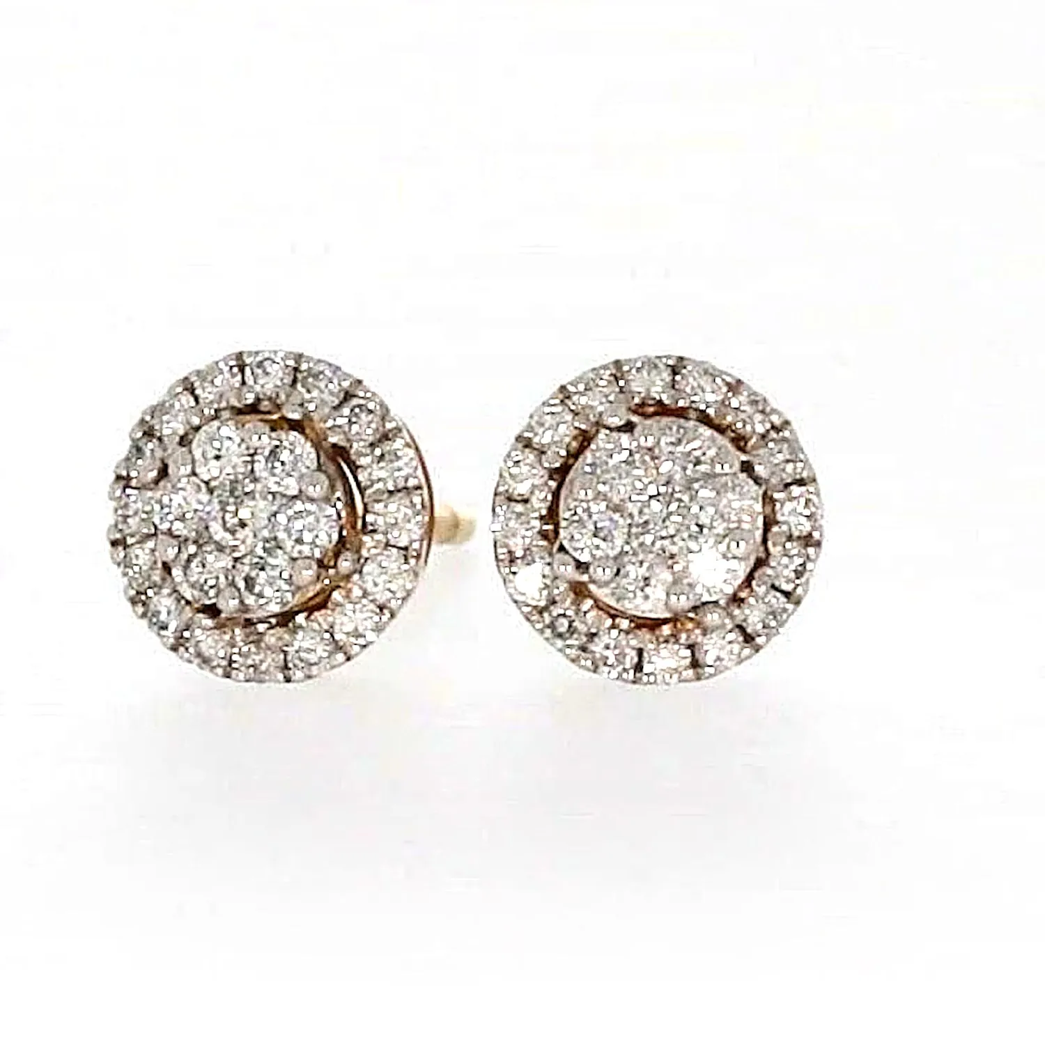 London 9ct Yellow Gold Round Brilliant Cut with 0.30 CARAT tw of Diamonds Stud Earrings