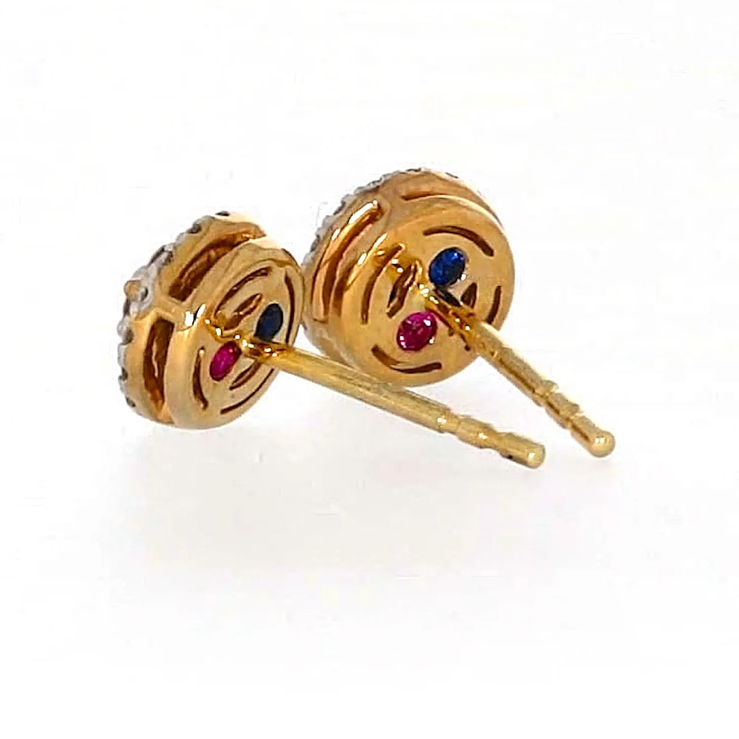 London 9ct Yellow Gold Round Brilliant Cut with 0.30 CARAT tw of Diamonds Stud Earrings