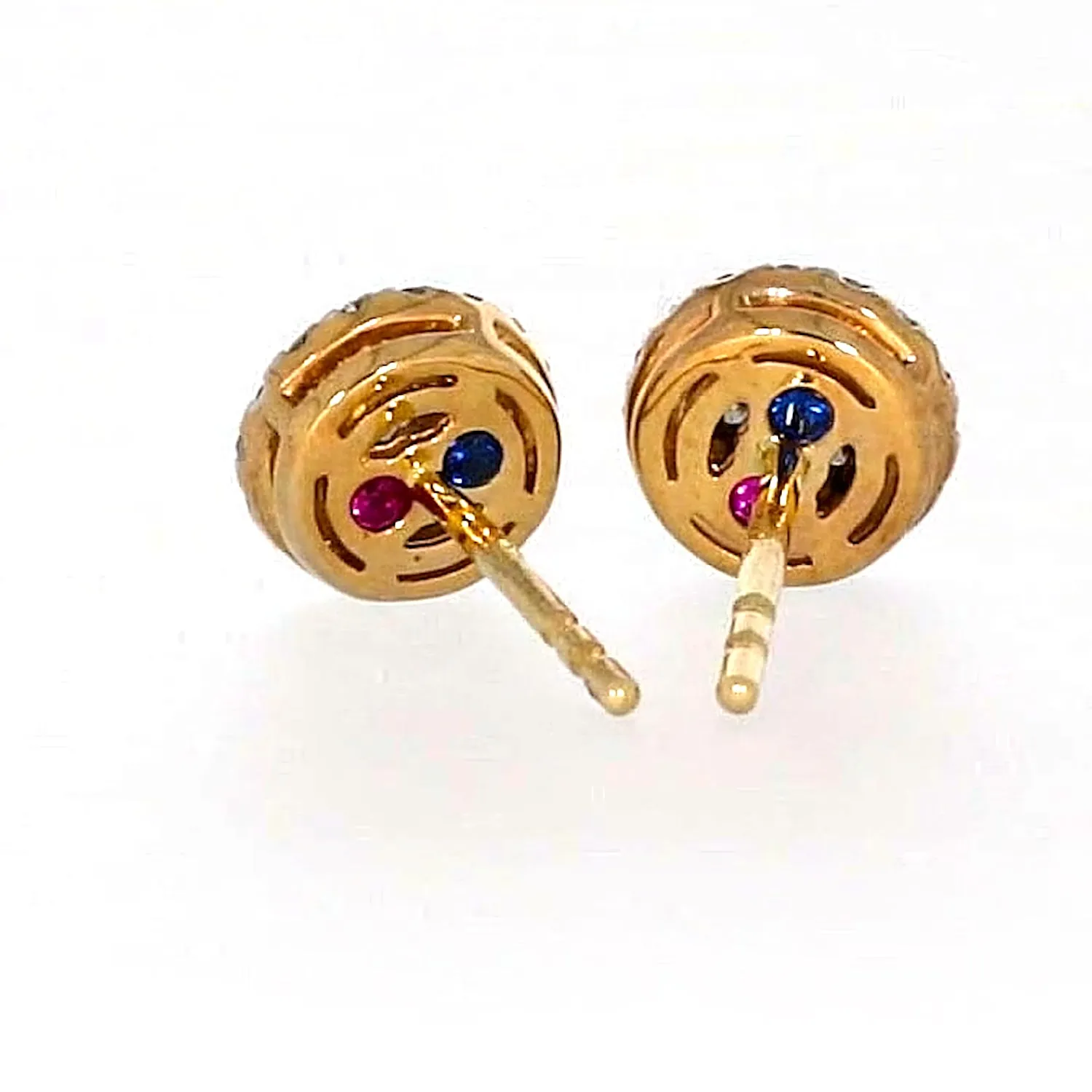 London 9ct Yellow Gold Round Brilliant Cut with 0.30 CARAT tw of Diamonds Stud Earrings