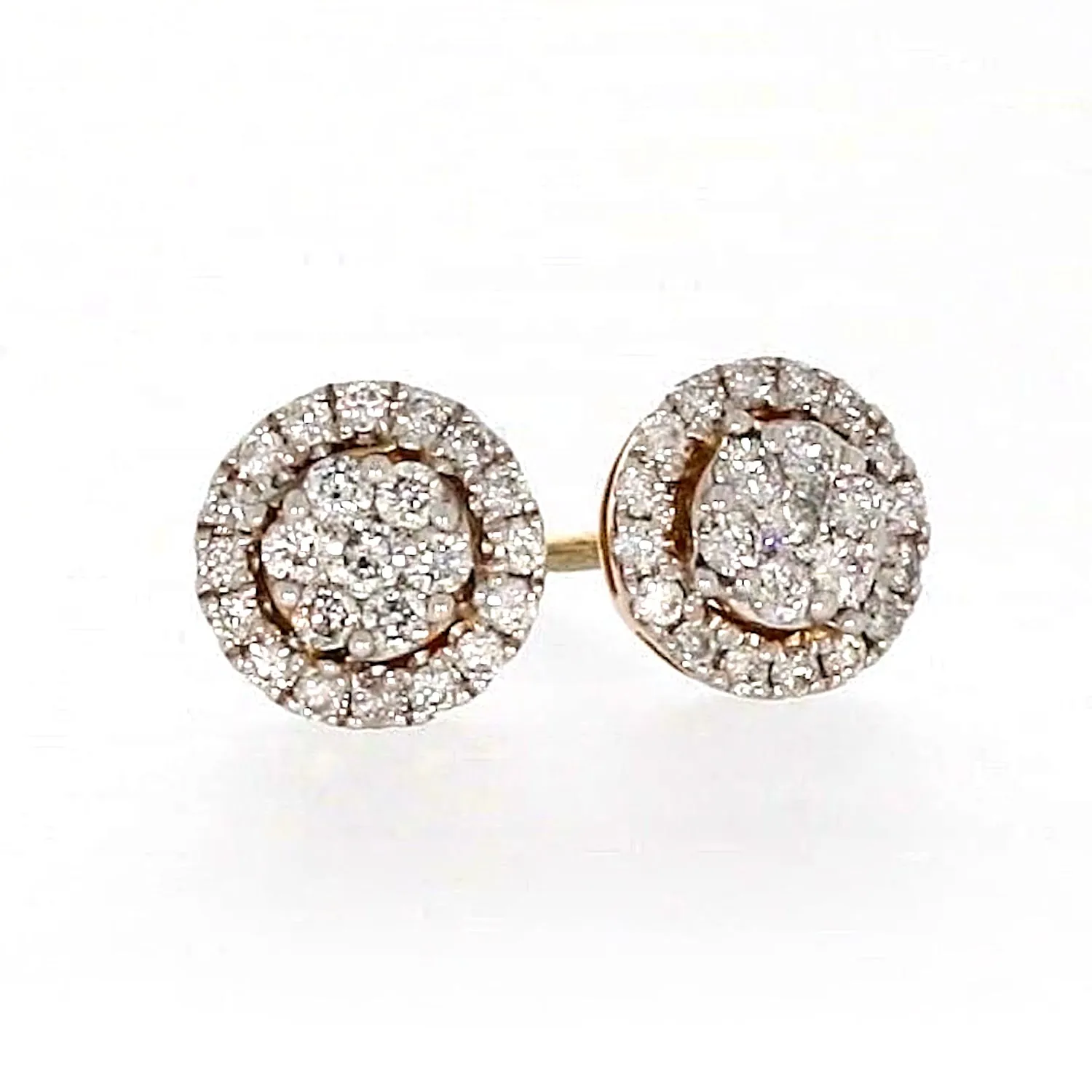 London 9ct Yellow Gold Round Brilliant Cut with 0.30 CARAT tw of Diamonds Stud Earrings