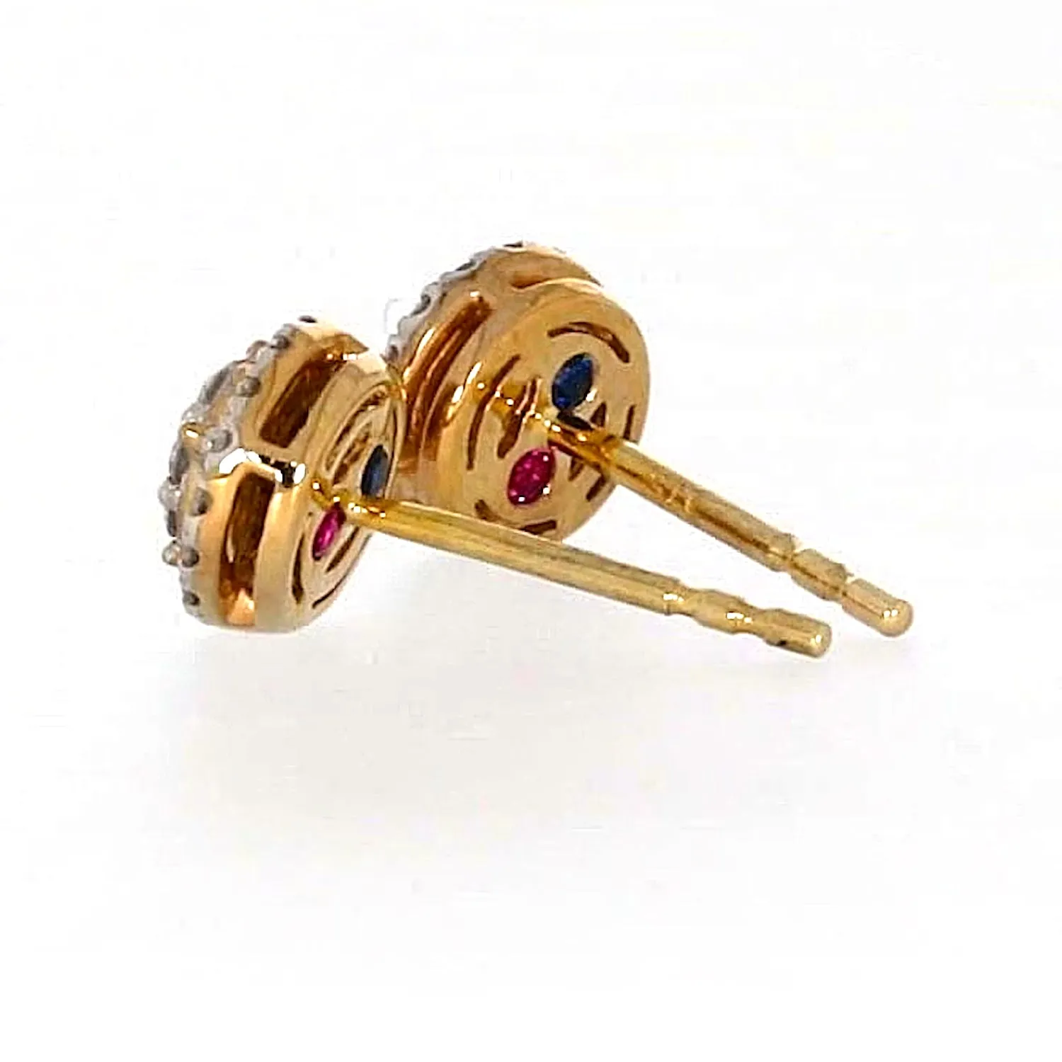 London 9ct Yellow Gold Round Brilliant Cut with 0.30 CARAT tw of Diamonds Stud Earrings