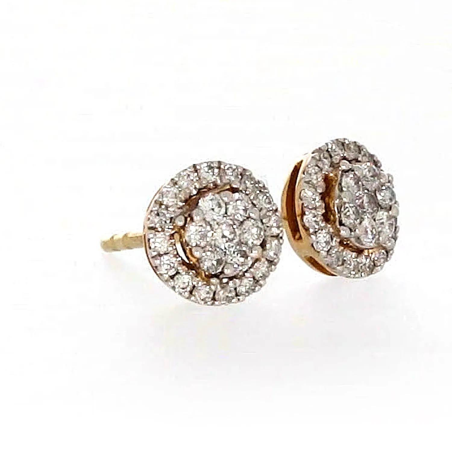 London 9ct Yellow Gold Round Brilliant Cut with 0.30 CARAT tw of Diamonds Stud Earrings