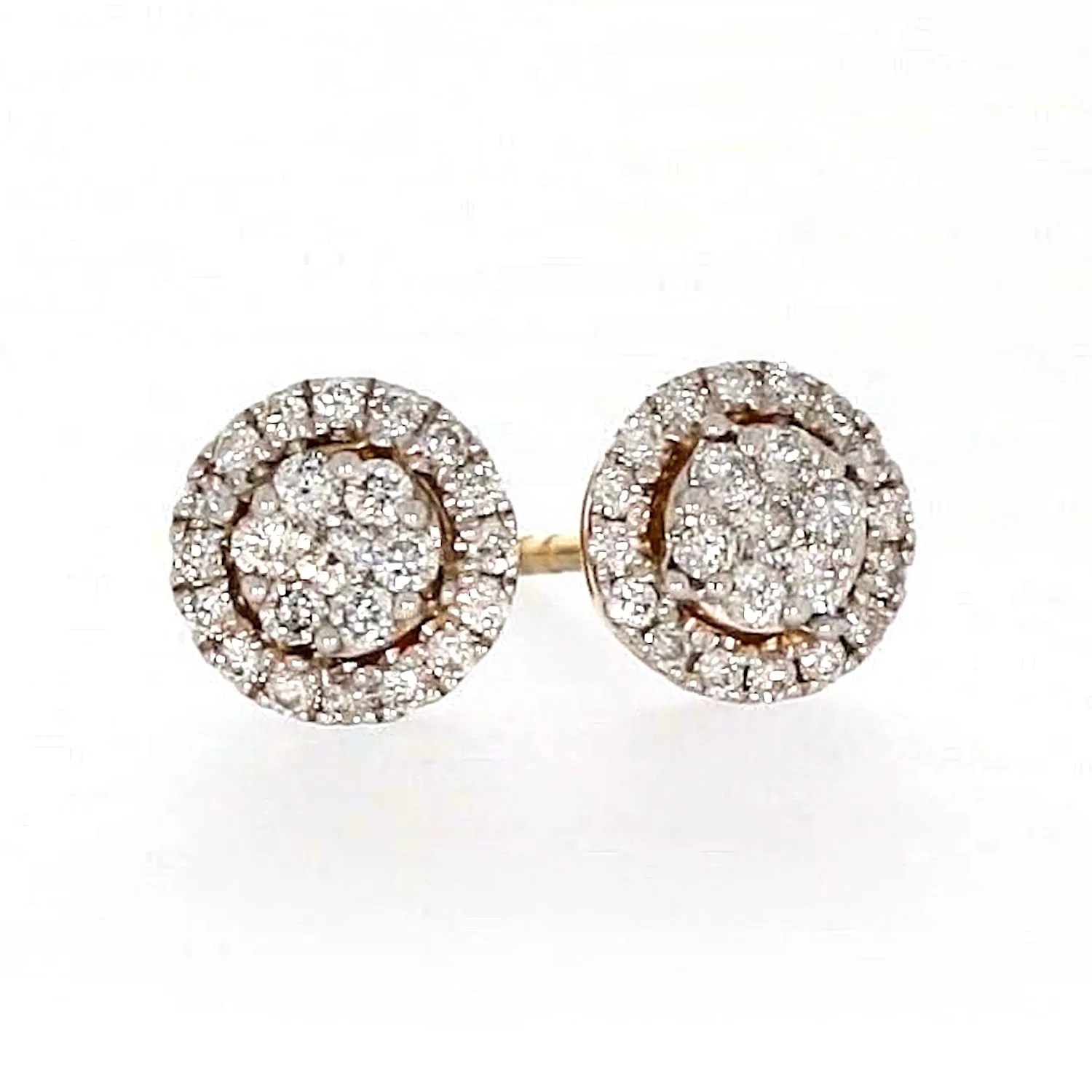 London 9ct Yellow Gold Round Brilliant Cut with 0.30 CARAT tw of Diamonds Stud Earrings