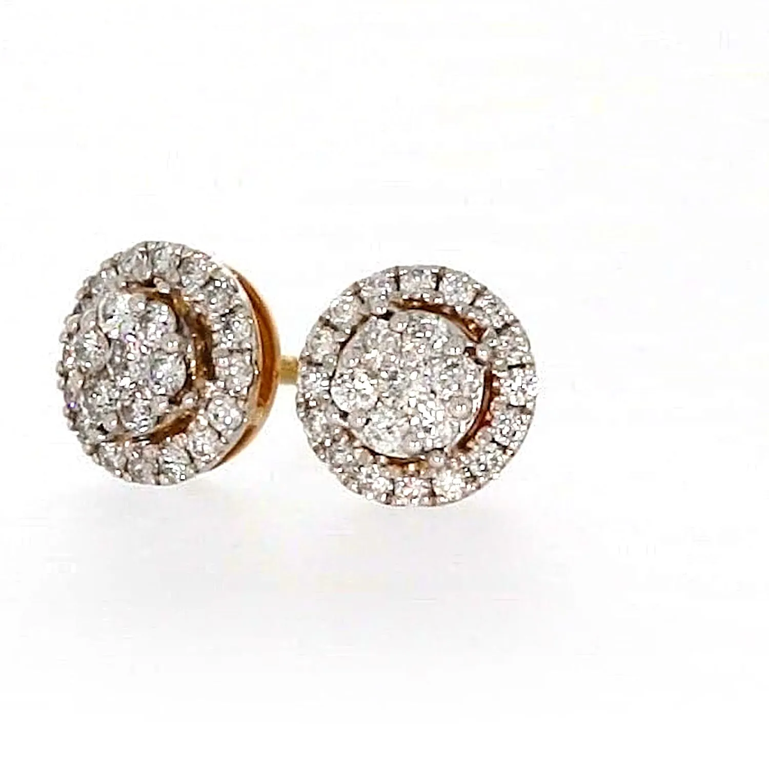 London 9ct Yellow Gold Round Brilliant Cut with 0.30 CARAT tw of Diamonds Stud Earrings