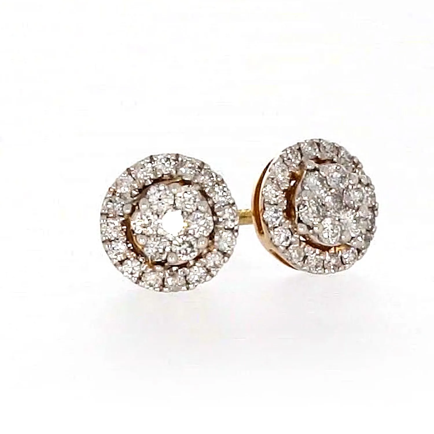 London 9ct Yellow Gold Round Brilliant Cut with 0.30 CARAT tw of Diamonds Stud Earrings