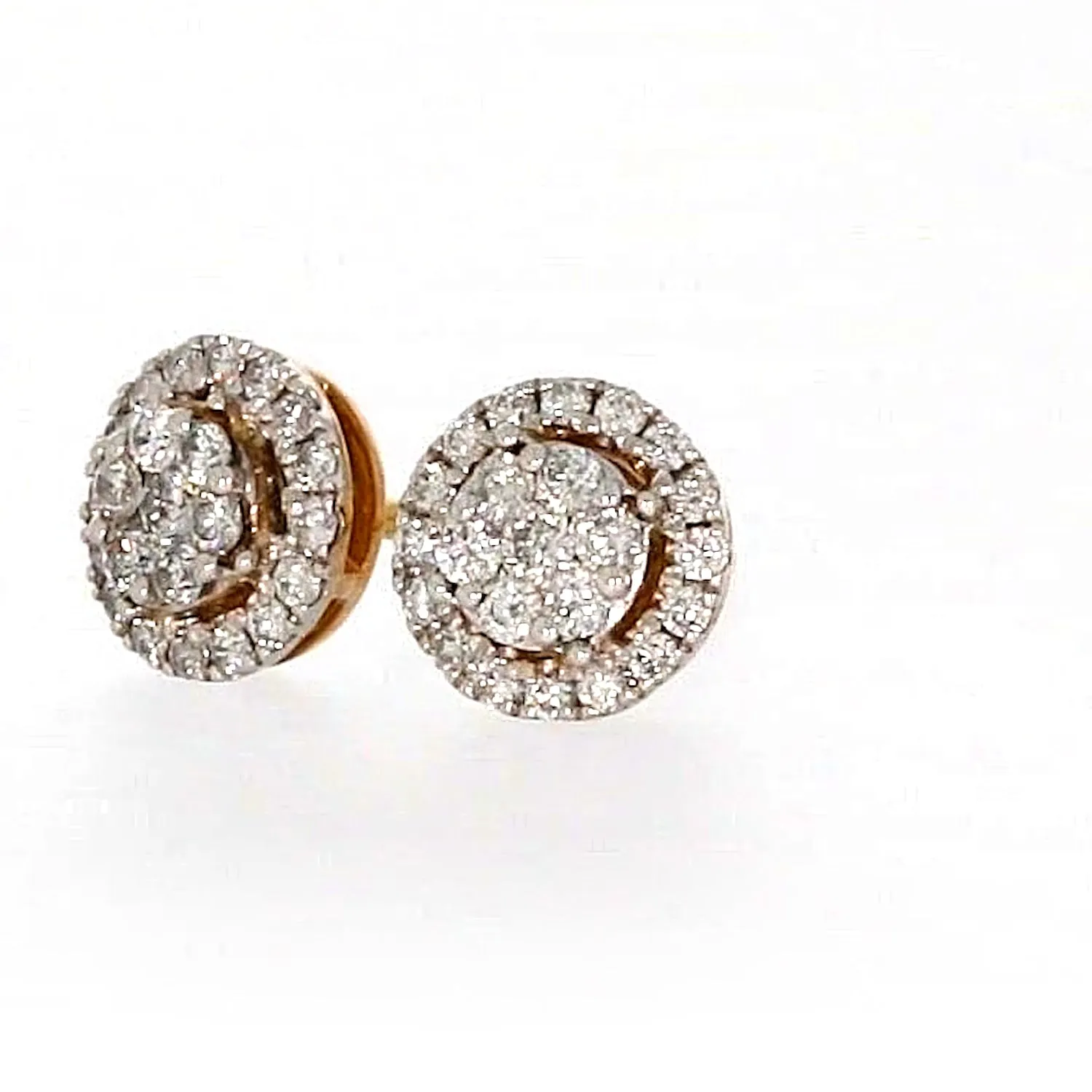 London 9ct Yellow Gold Round Brilliant Cut with 0.30 CARAT tw of Diamonds Stud Earrings