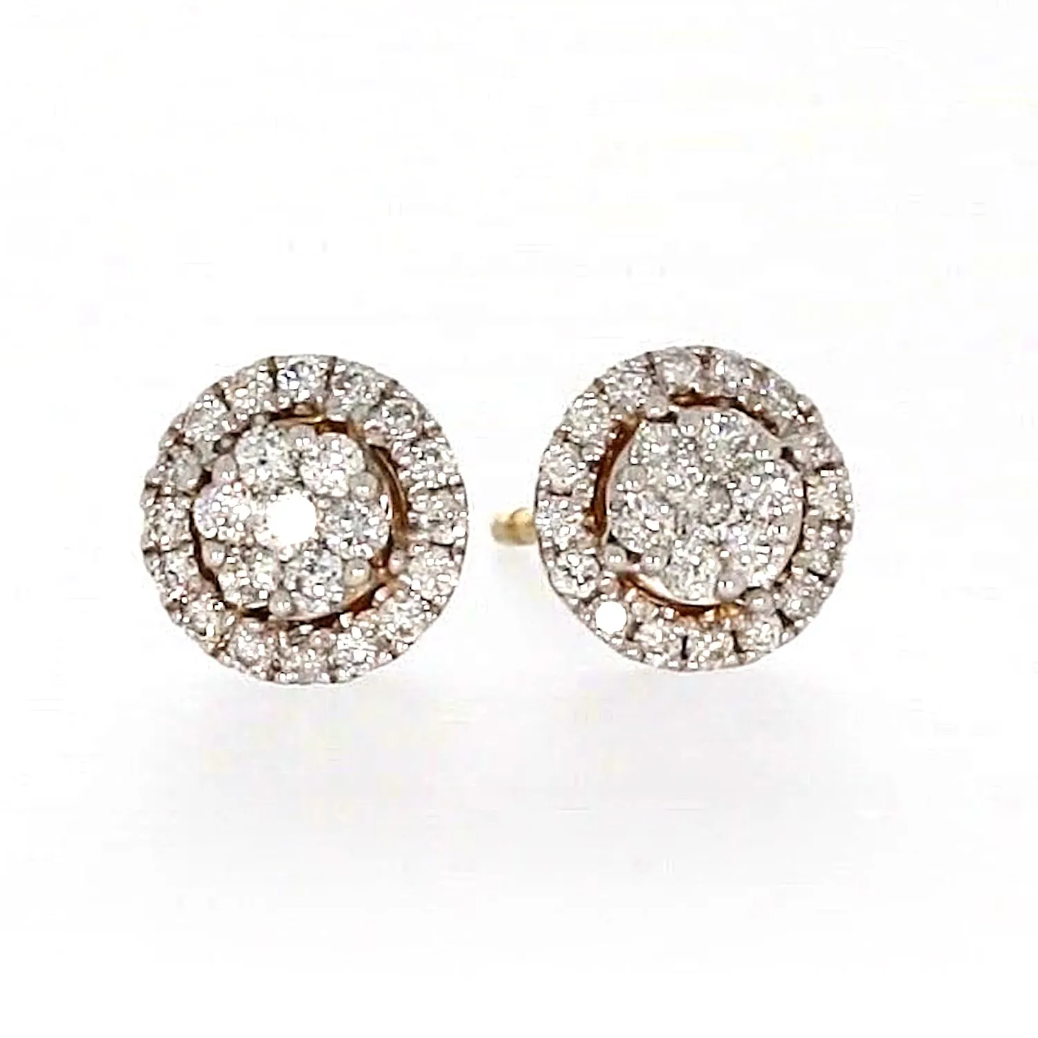 London 9ct Yellow Gold Round Brilliant Cut with 0.30 CARAT tw of Diamonds Stud Earrings