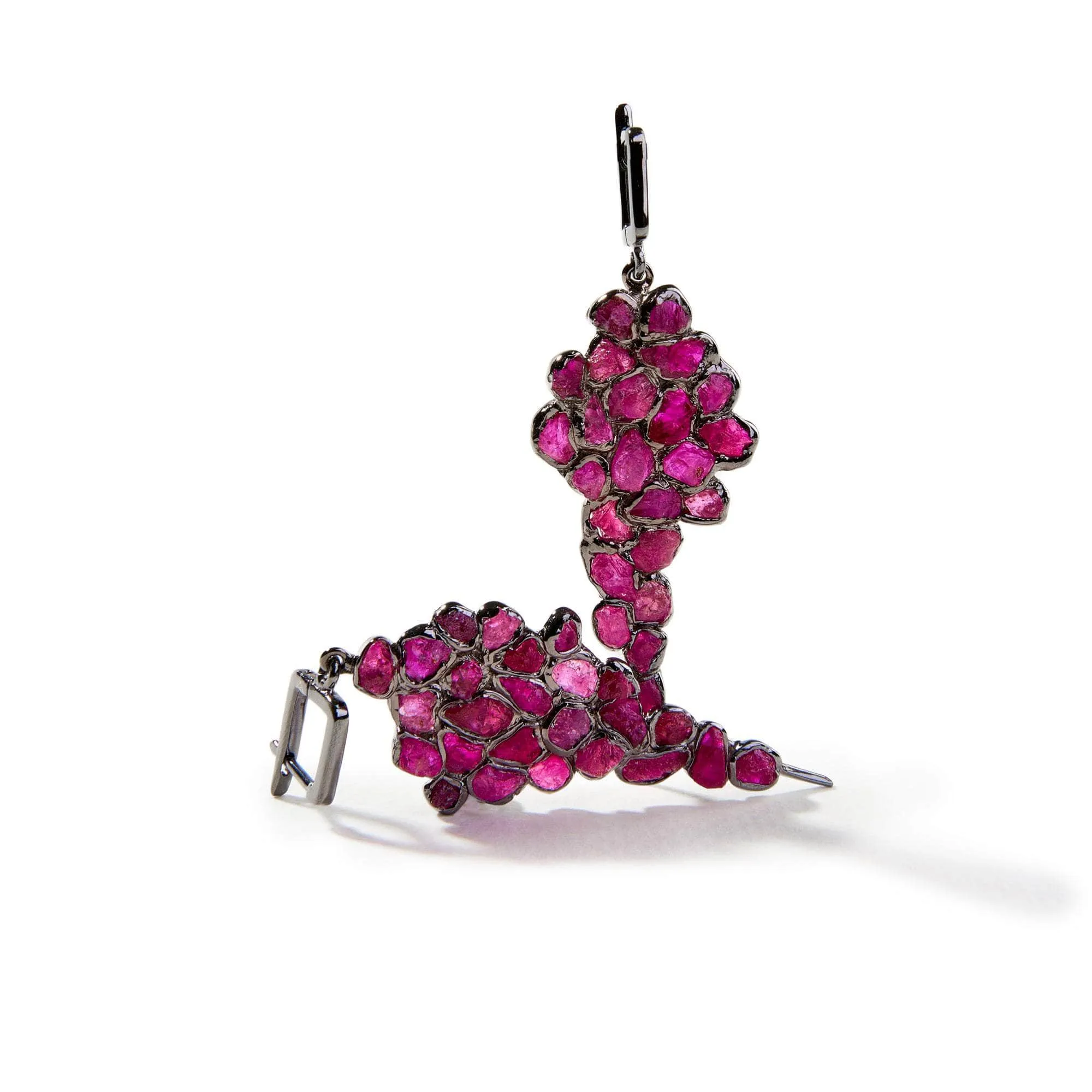 Mia Rough Ruby Earrings