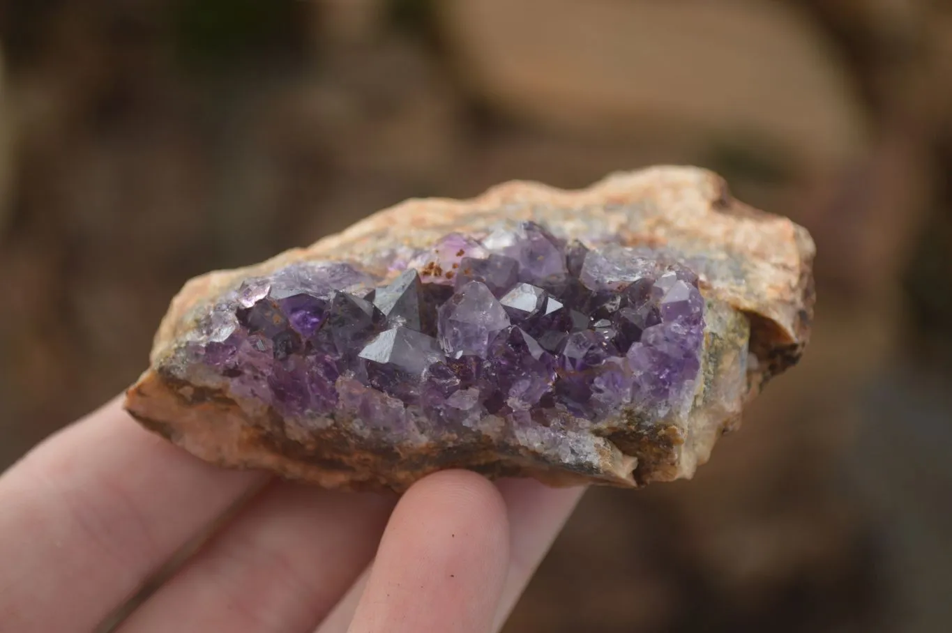 Natural Amethyst & Crystal Centered Geodes x 24 From Zululand, South Africa