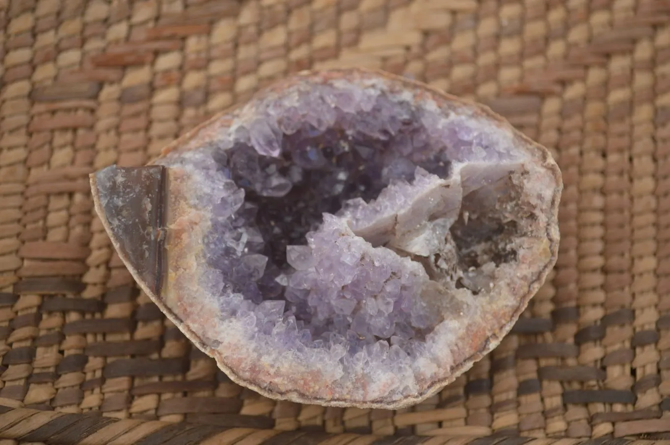 Natural Amethyst & Crystal Centered Geodes x 24 From Zululand, South Africa