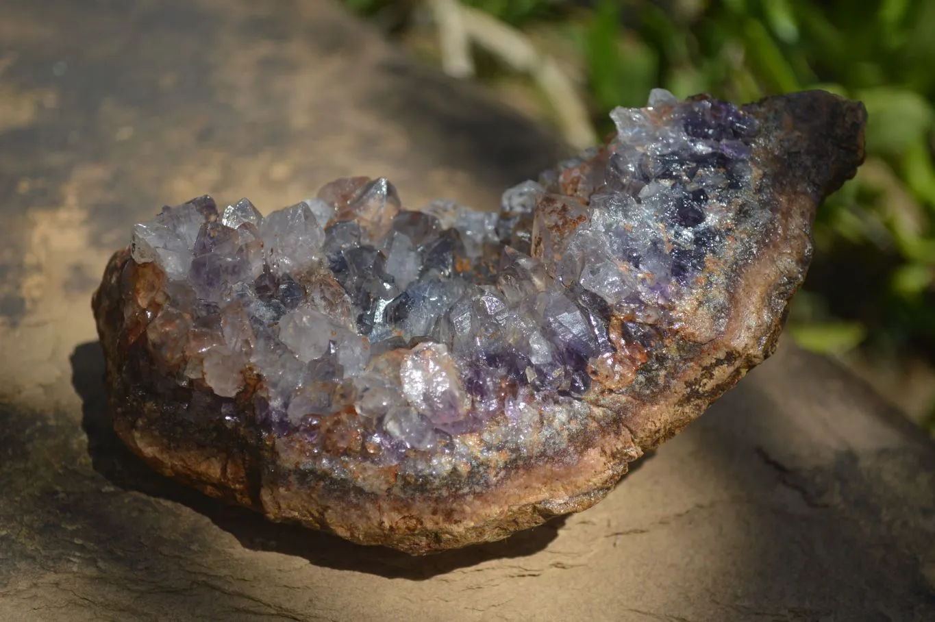 Natural Amethyst In Basalt Geode Specimens x 6 From Zululand, South Africa