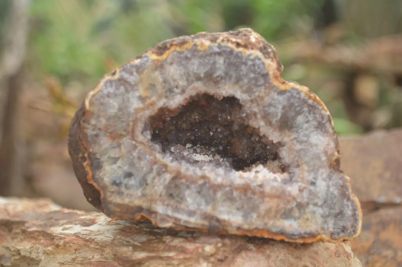 Natural Crystal Centred Amethyst Geode Specimens x 4 From Zululand, South Africa