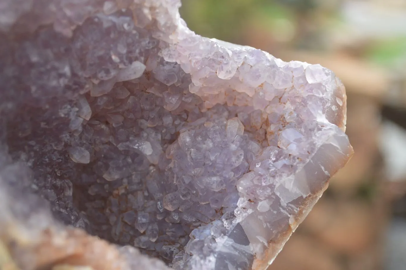 Natural Crystal Centred Amethyst Geode Specimens x 4 From Zululand, South Africa