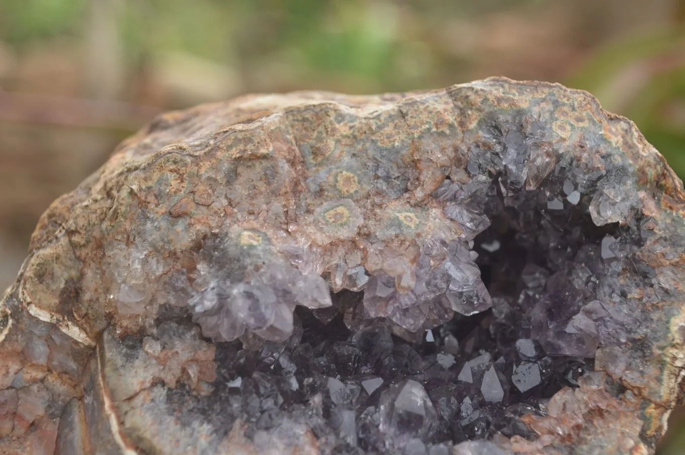 Natural Crystal Centred Amethyst Geode Specimens x 4 From Zululand, South Africa