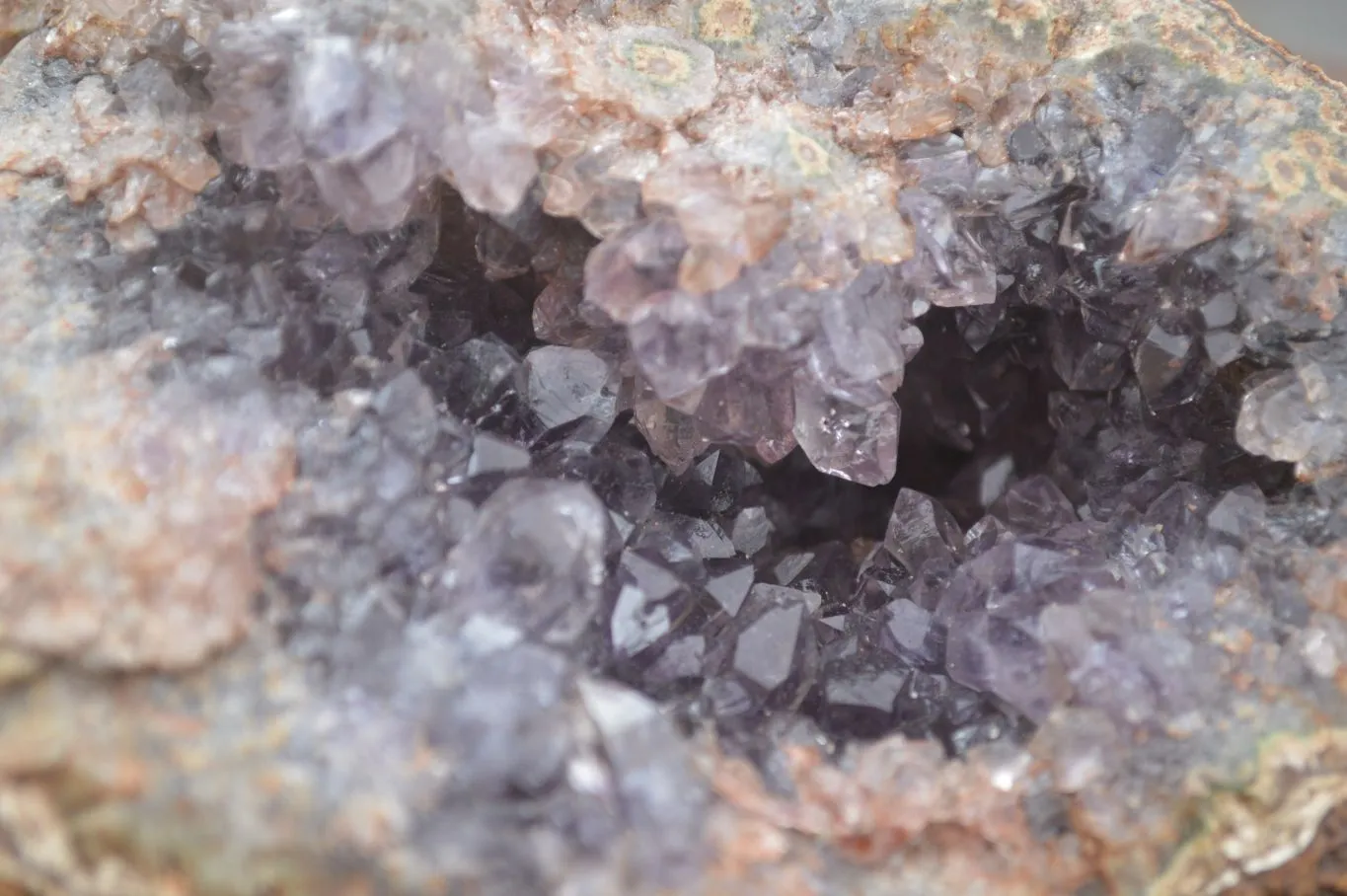 Natural Crystal Centred Amethyst Geode Specimens x 4 From Zululand, South Africa