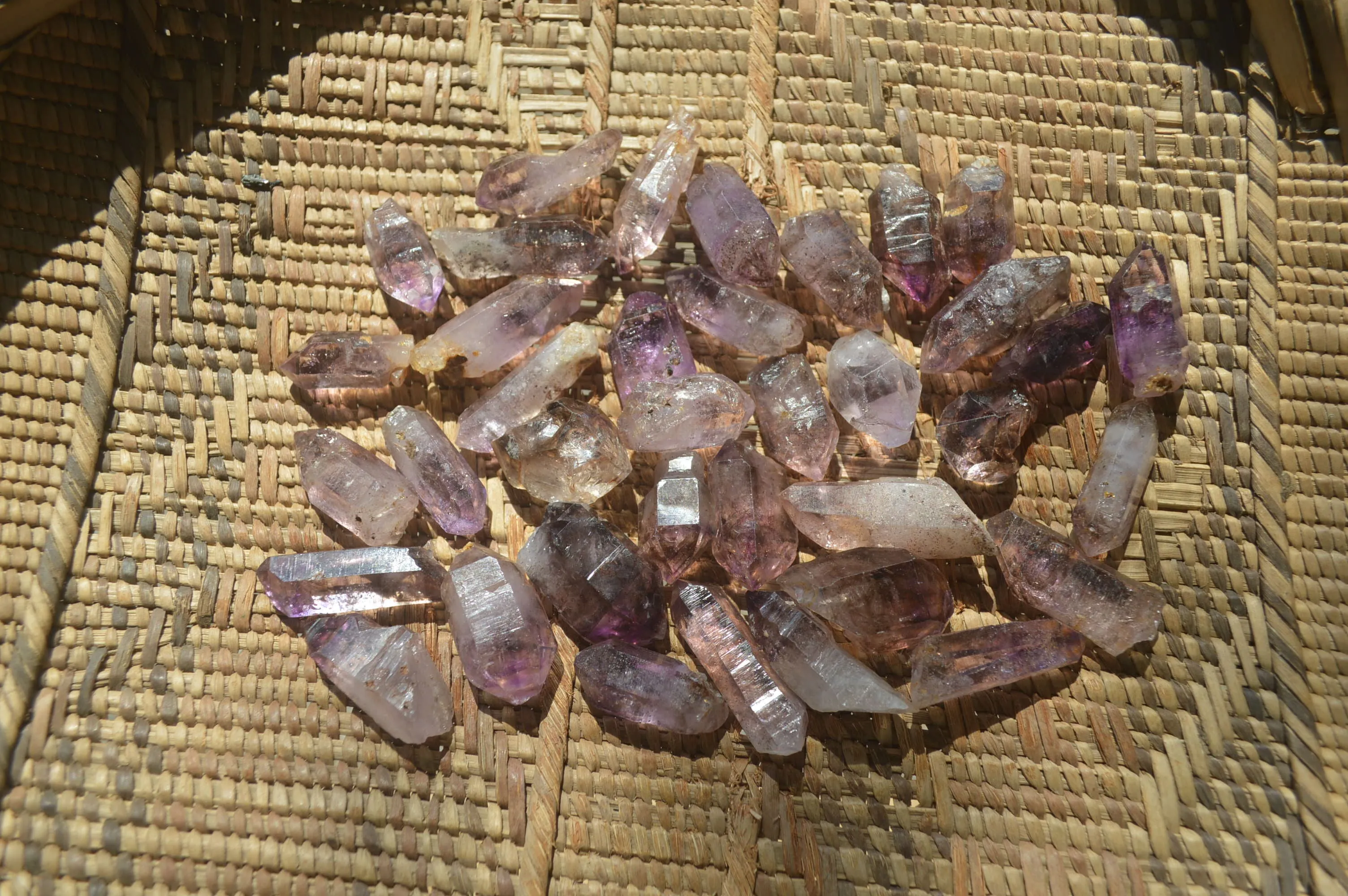 Natural Smokey Window Amethyst Crystals x 70 From Chiredzi, Zimbabwe