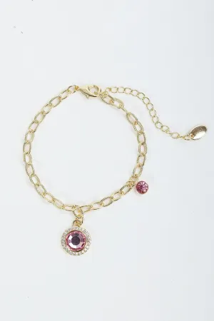 October Birthstone Charm Bracelet