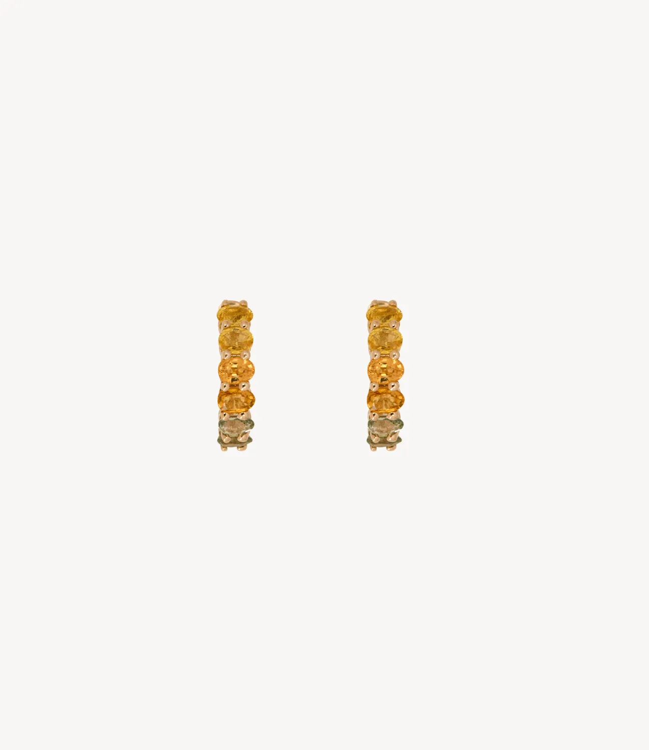 Orange Sapphire Chunko Hoop Earrings