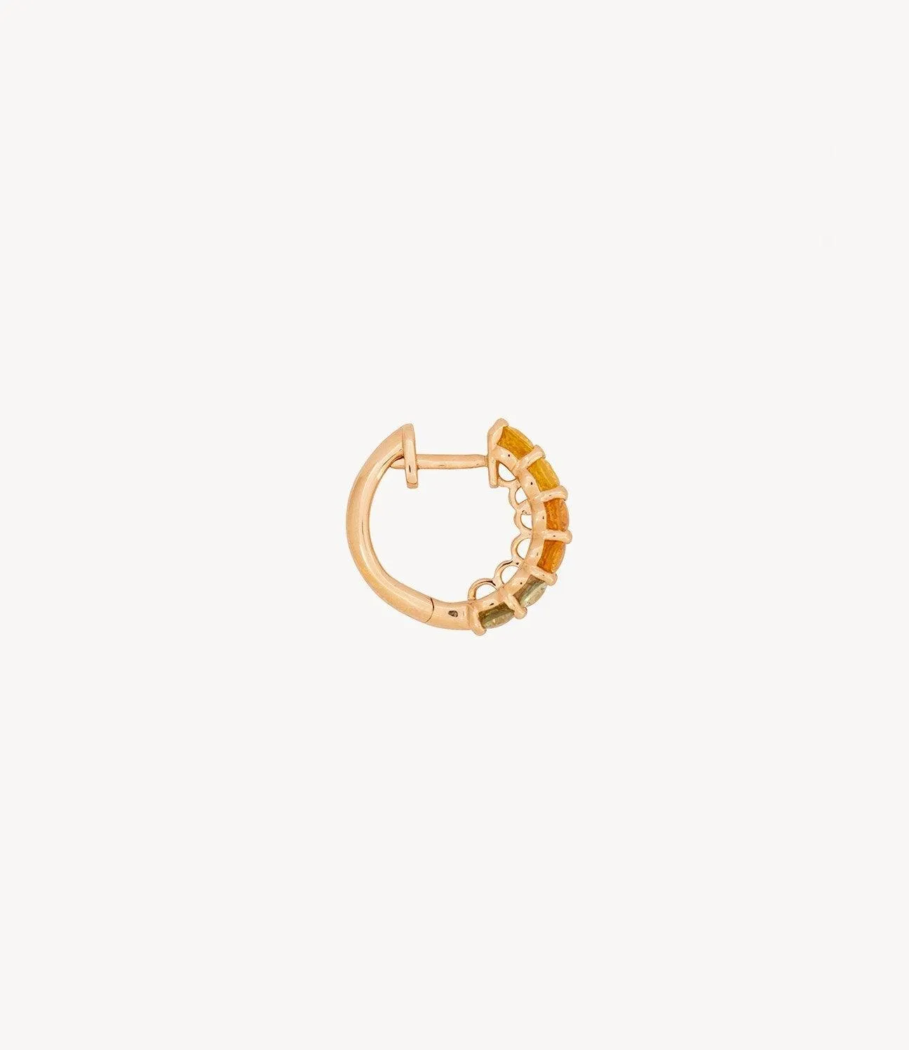 Orange Sapphire Chunko Hoop Earrings