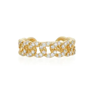 Pave Chain Link Ring