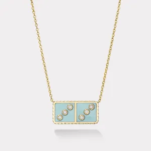 Petite Domino Pendant - Turquoise