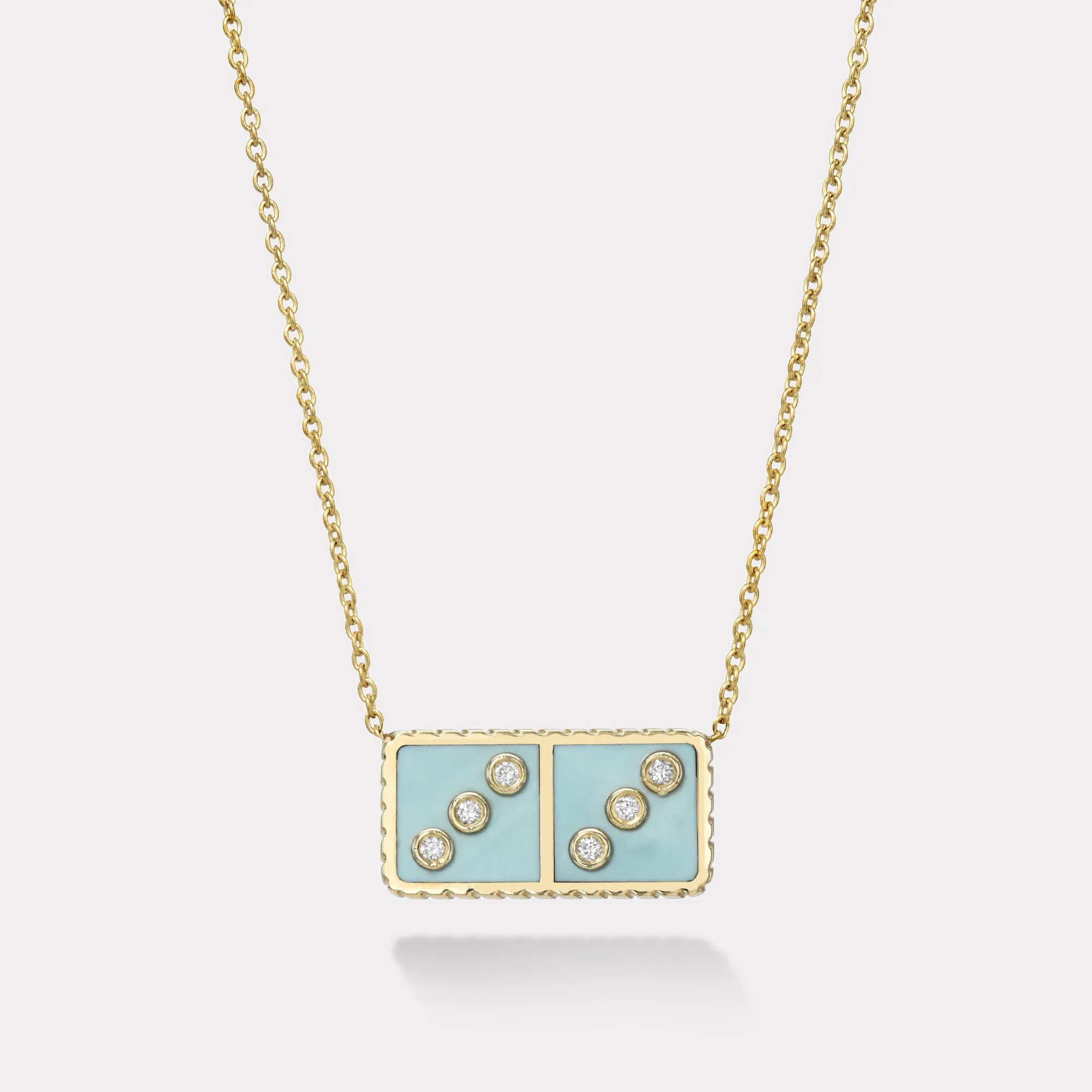 Petite Domino Pendant - Turquoise