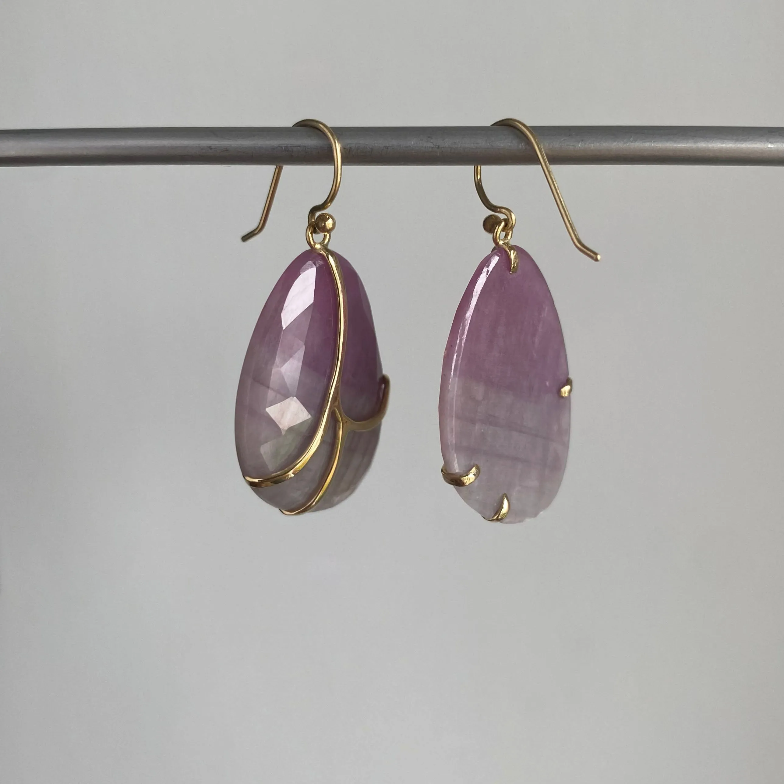 Pink Sapphire Butterfly Earrings