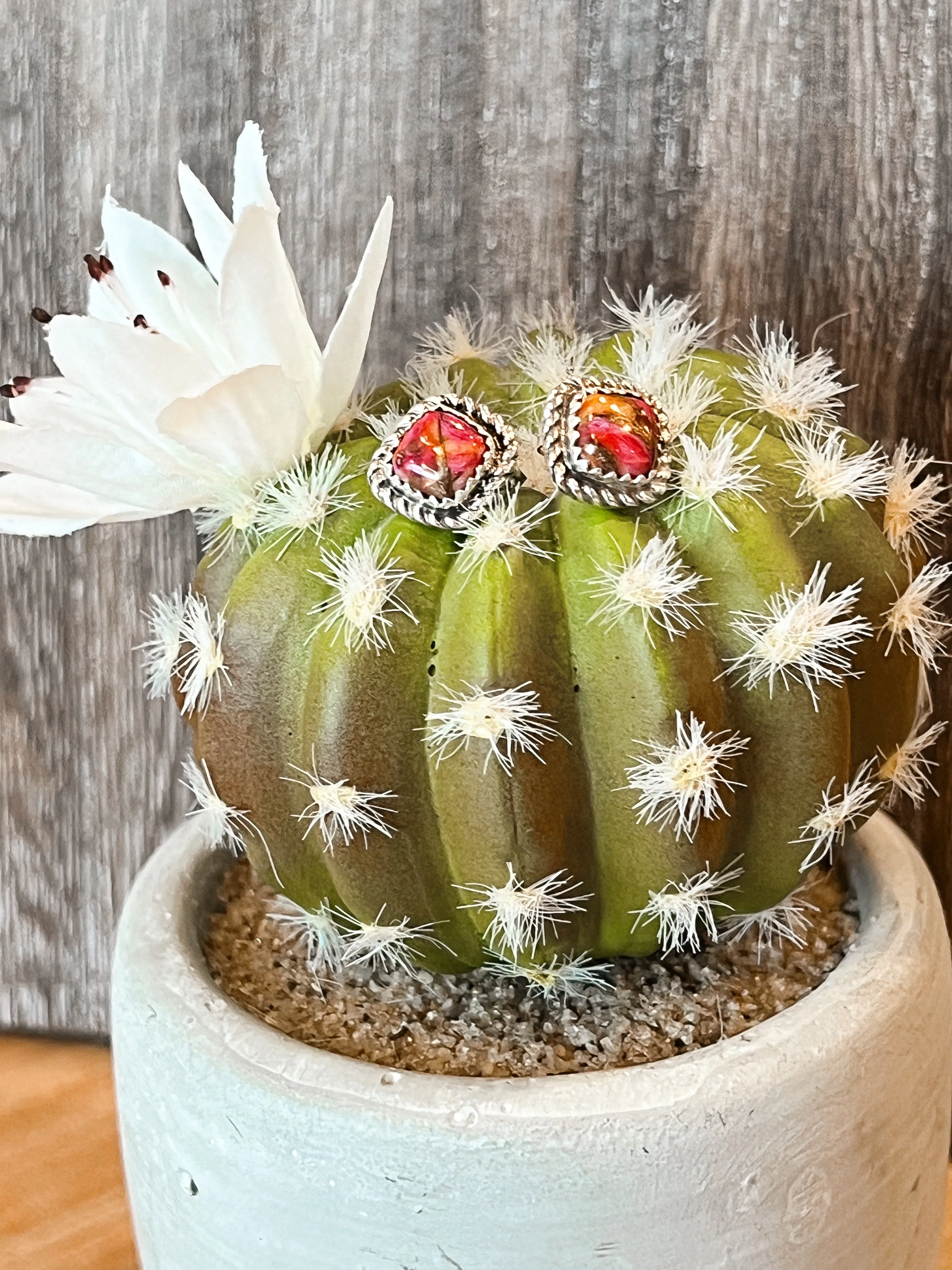 Precious Pink Mojave Turquoise Sterling Silver Earrings