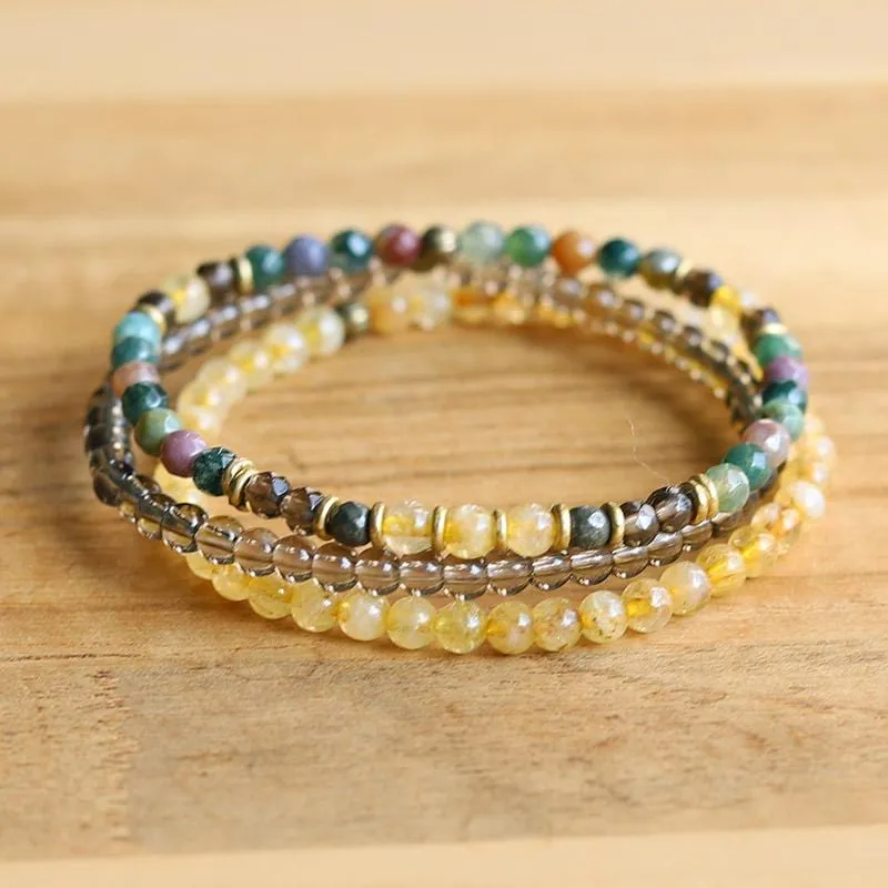 "Nurture & Success" Jasper and Citrine Bracelet Set