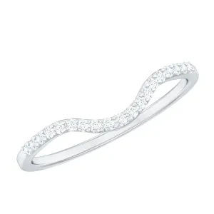 Real Diamond Curved Enhancer for Engagement Ring in Gold