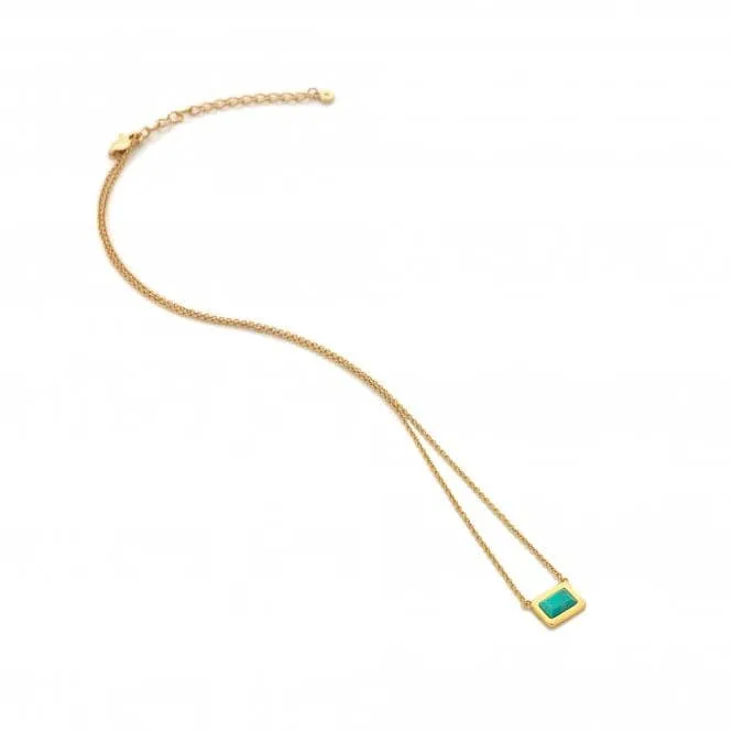 Rectangle Turquoise Necklace DN179