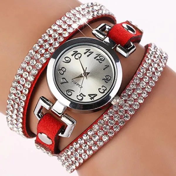 Rhinestone Bracelet Watch Faux Stone Multilayer Quartz Dress Casual Multilayer Bracelet