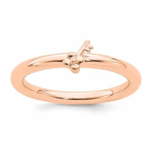 Rose Gold Sterling Silver Stackable Expressions Key Ring