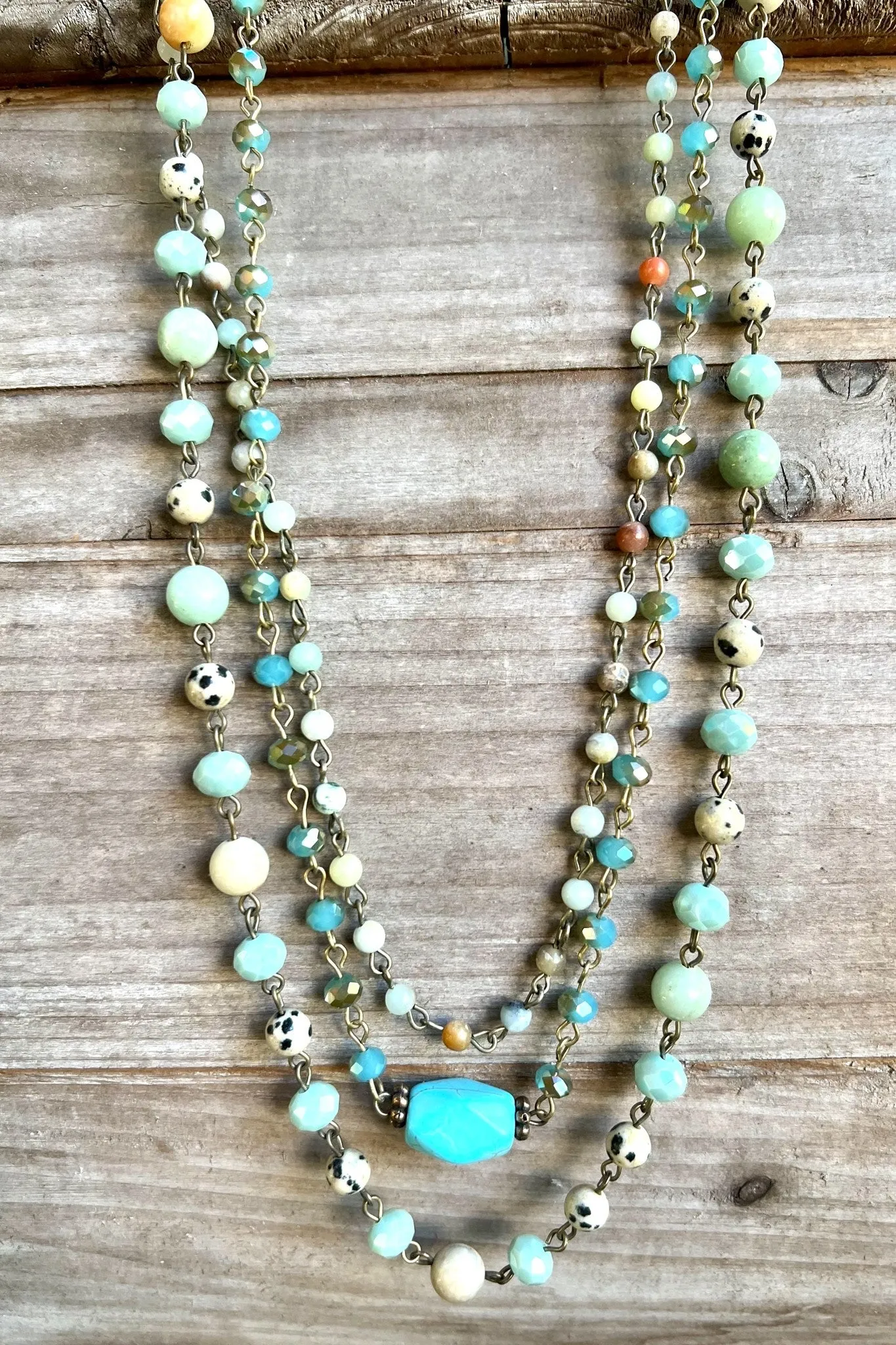 Selena Turquoise Stone Necklace/Bracelet Set