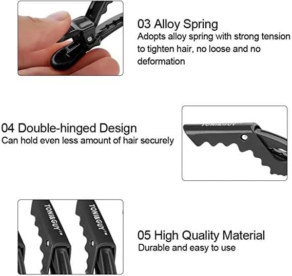 Sharum Crafts Hair Salon Plastic Crocodile Barrette Section Grip Tool Accessories Hairdressing Clamps Claw Clip Section Clip 6Pc