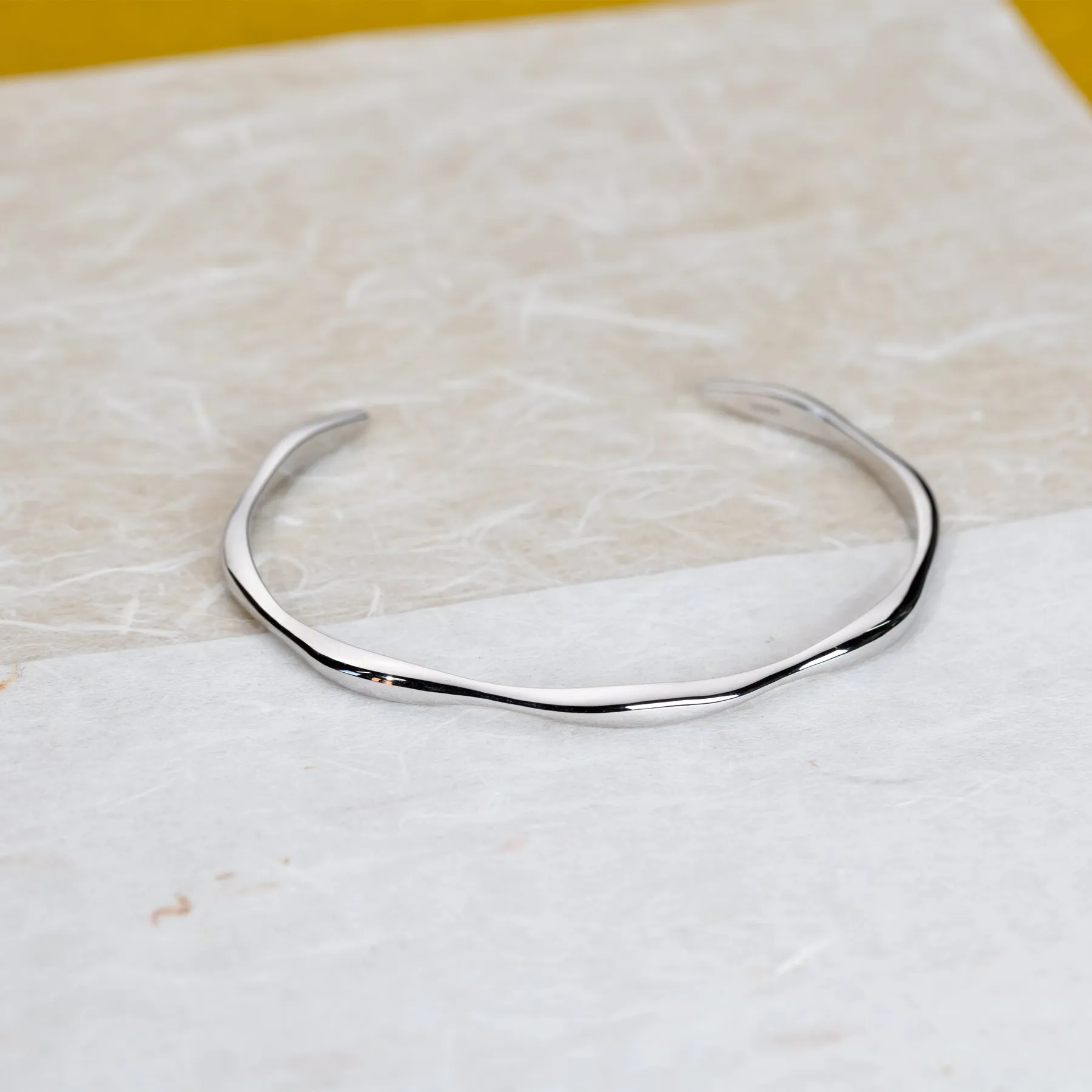 Silver Waves Cuff Bangle