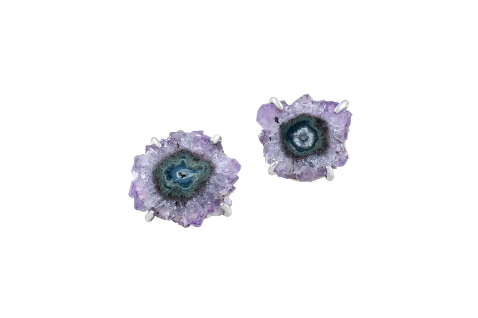 Stalactite Slice & Sterling Cufflinks - Stone of Clarity