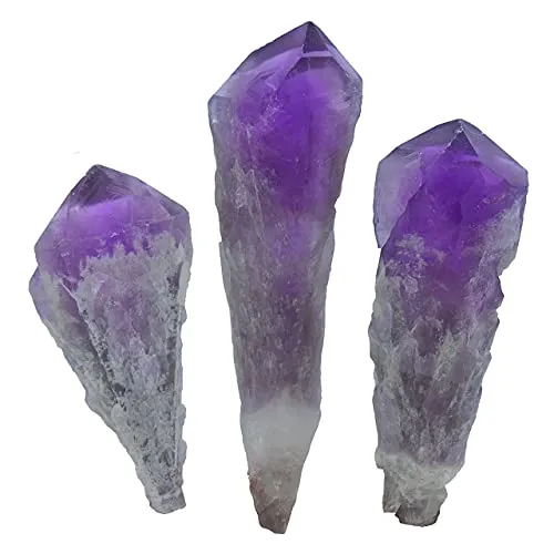 Starborn Rare natural crystal wand - untreated and uncut genuine crystal (amethyst XLarge)