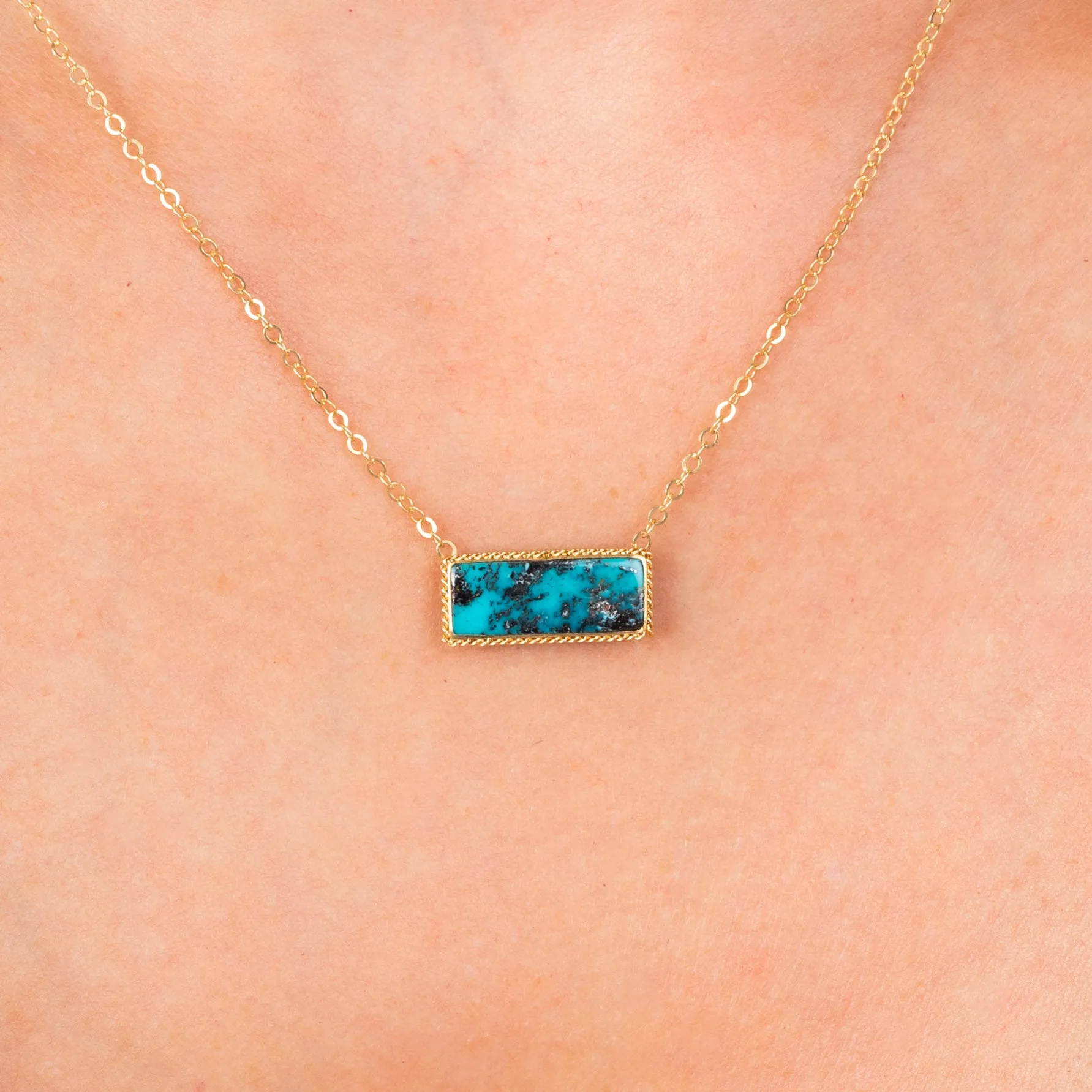 Turquoise Landscape Necklace