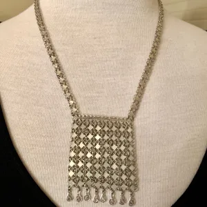 Vintage Silver Mesh Necklace, Israel