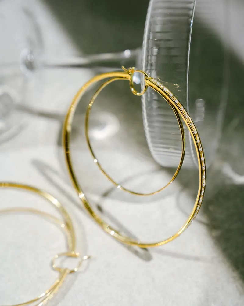 WAREE STATEMENT HOOP EARRINGS – GOLD