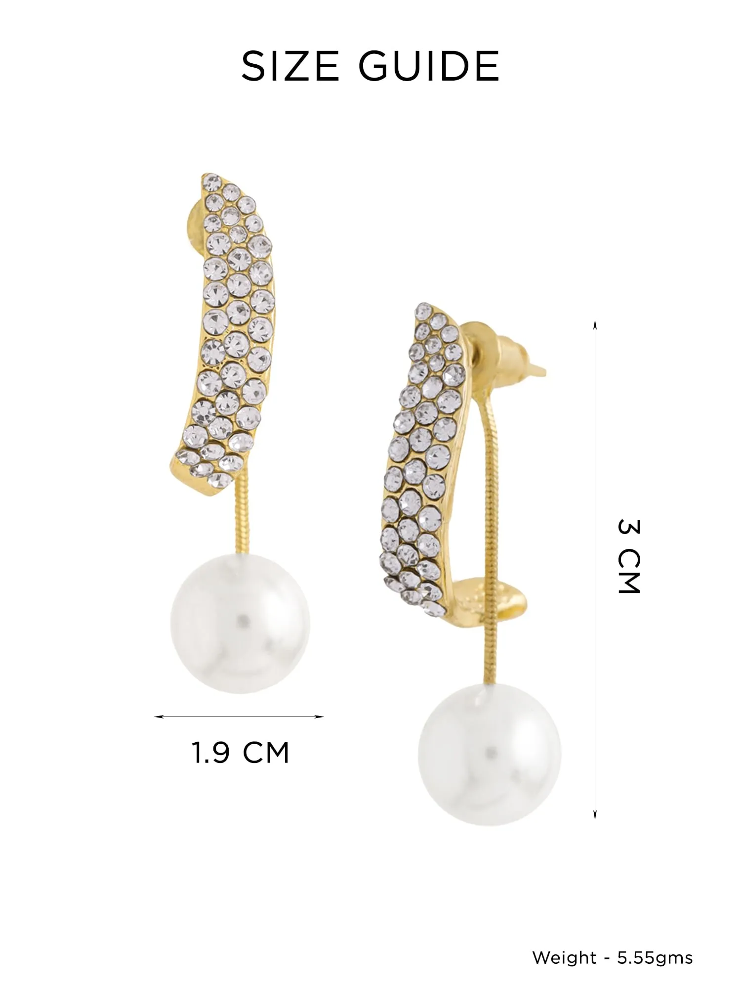 Yellow Chimes Pearl Drop Earrings for Women | Fashion Golden Women Earrings | Gold Plated White Pearls Earrings for Girls | Birthday Gift for Girls Anniversary Gift for Women